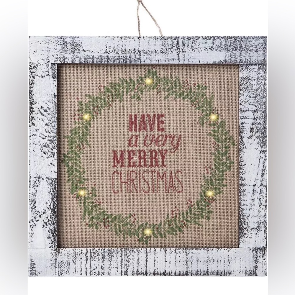 Sunnyglade Wood Holiday Wall Hanging Décor Door Hanging NWB!